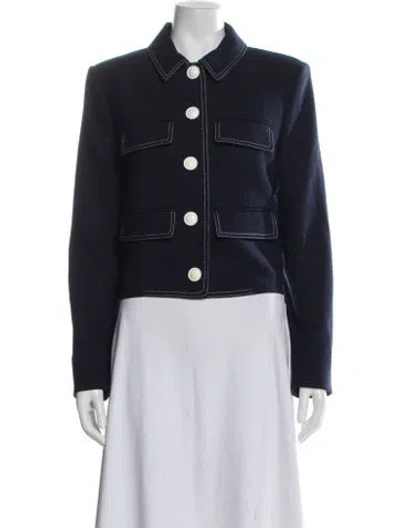 Pre-owned Veronica Beard Blazer In Blue