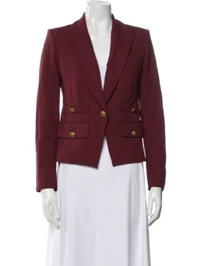 Pre-owned Veronica Beard Blazer In Burgundy