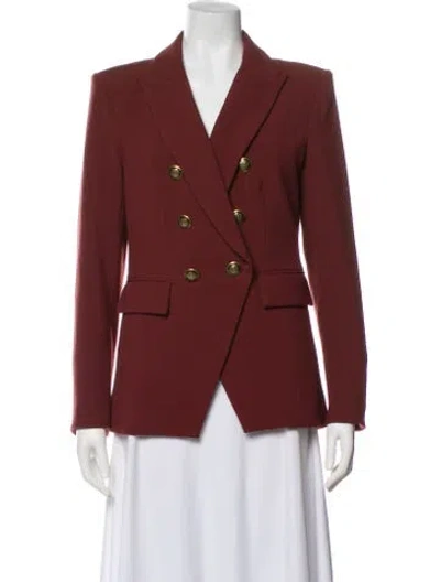 Pre-owned Veronica Beard Blazer In Burgundy