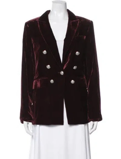 Pre-owned Veronica Beard Blazer In Burgundy