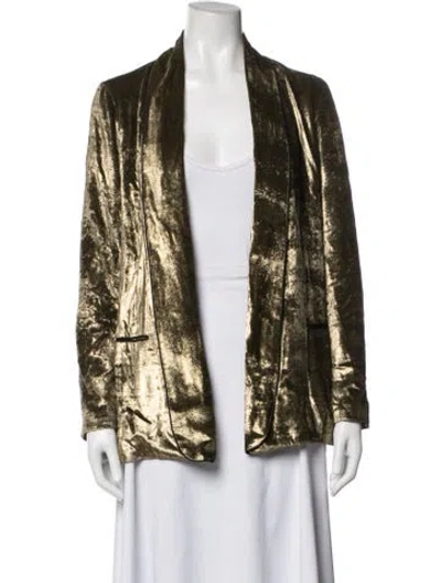 Pre-owned Veronica Beard Blazer In Gold