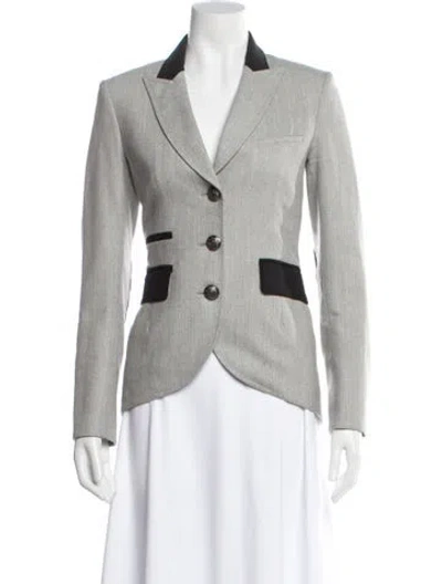 Pre-owned Veronica Beard Blazer In Gray
