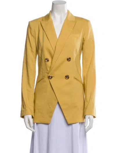 Pre-owned Veronica Beard Blazer In Yellow