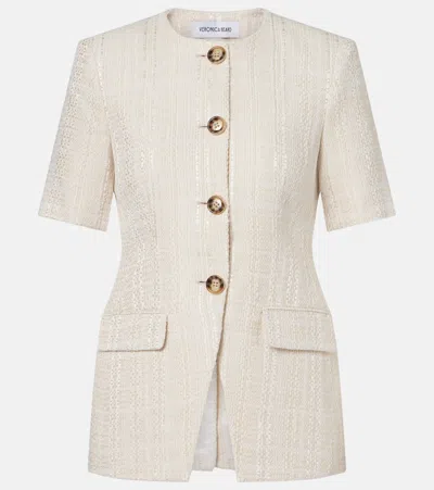 Veronica Beard Bodie Cotton-blend Tweed Jacket In Neutral
