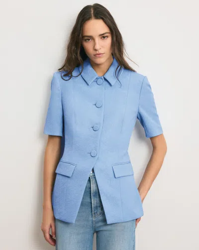 Veronica Beard Bodie Jacquard Jacket In Blue