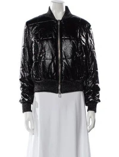 Pre-owned Veronica Beard Bomber Jacket In Black