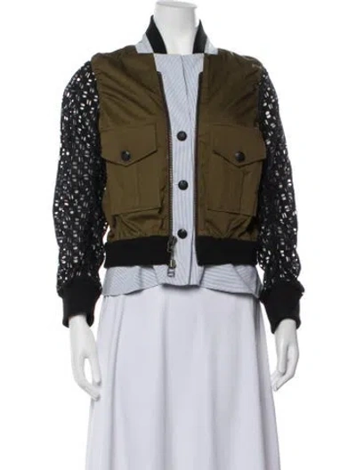 Pre-owned Veronica Beard Bomber Jacket In Black/neutrals