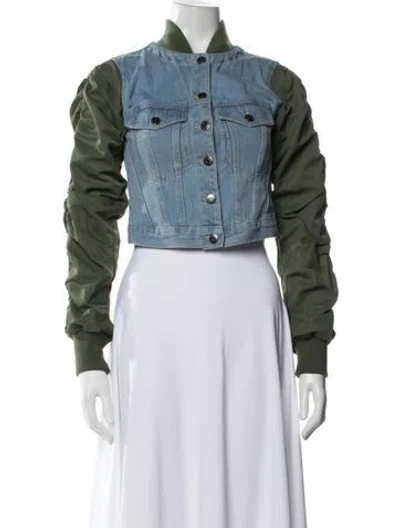 Pre-owned Veronica Beard Bomber Jacket In Blue