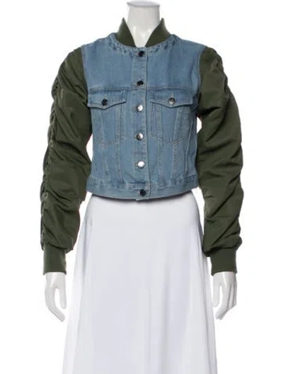 Pre-owned Veronica Beard Bomber Jacket In Blue