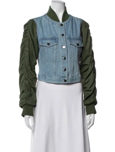 Pre-owned Veronica Beard Bomber Jacket In Blue