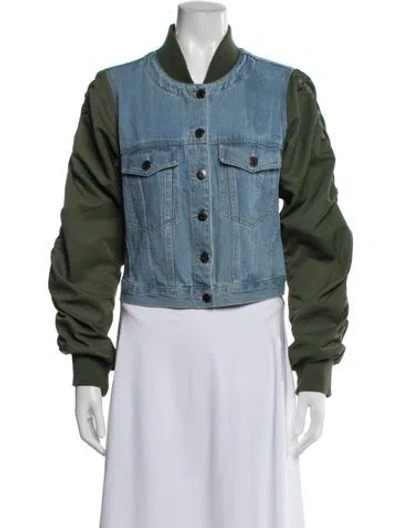 Pre-owned Veronica Beard Bomber Jacket In Blue