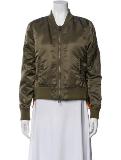 Pre-owned Veronica Beard Bomber Jacket In Green