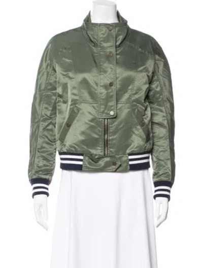 Pre-owned Veronica Beard Bomber Jacket In Green