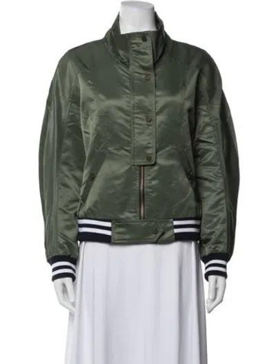 Pre-owned Veronica Beard Bomber Jacket In Green