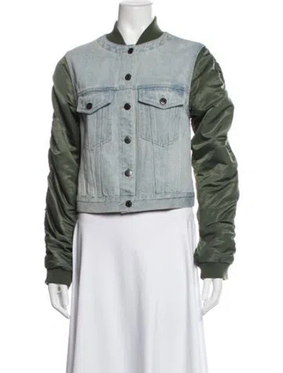 Pre-owned Veronica Beard Bomber Jacket In Green