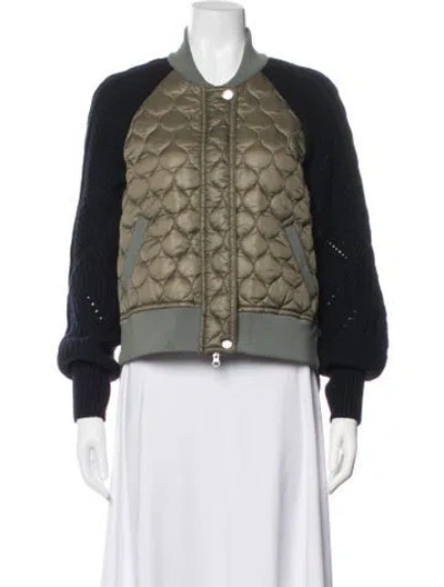 Pre-owned Veronica Beard Bomber Jacket In Green