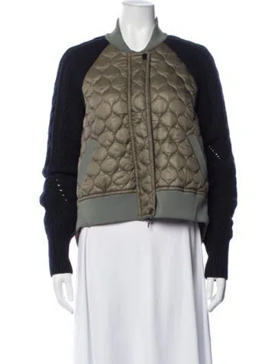 Pre-owned Veronica Beard Bomber Jacket In Green