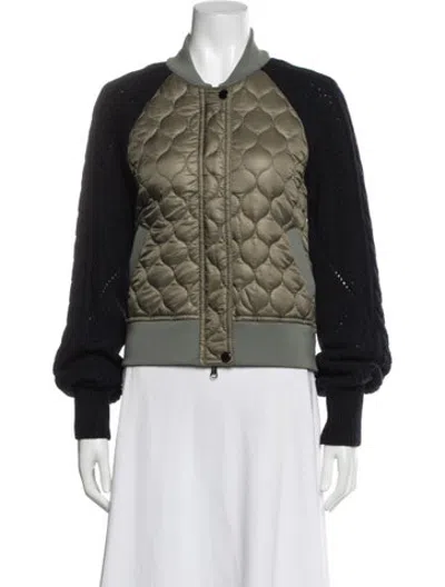 Pre-owned Veronica Beard Bomber Jacket In Green