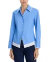 Veronica Beard Bonnie Layered Look Shirt In Blue