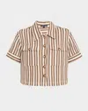 Veronica Beard Bouvier Stripe Short-sleeve Top