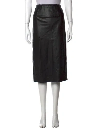 Pre-owned Veronica Beard Bow Accents Midi Length Skirt In Black