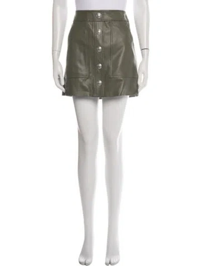 Pre-owned Veronica Beard Bow Accents Mini Skirt In Green