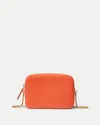 Veronica Beard Boxy Chain Crossbody In Orange