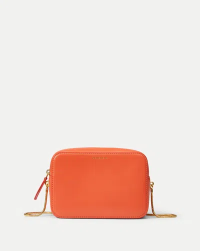 Veronica Beard Boxy Chain Crossbody In Orange