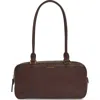 Veronica Beard Boxy Leather Shoulder Bag In Purple