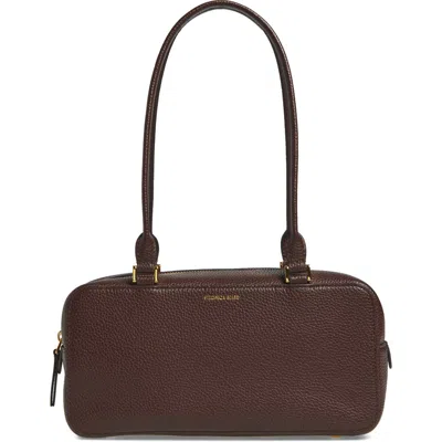 Veronica Beard Boxy Leather Shoulder Bag In Purple