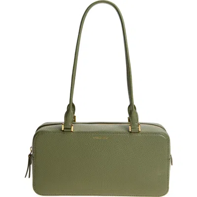 Veronica Beard Boxy Leather Shoulder Bag In Gray