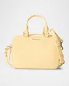 Veronica Beard Boxy Leather Top-handle Bag In Yellow