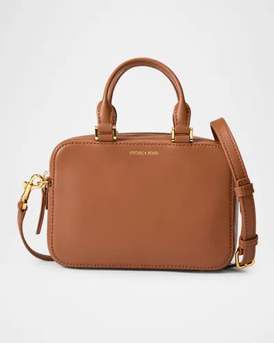 Veronica Beard Boxy Leather Top-handle Bag
