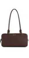 Veronica Beard Boxy Shoulder Bag Dark Raisin