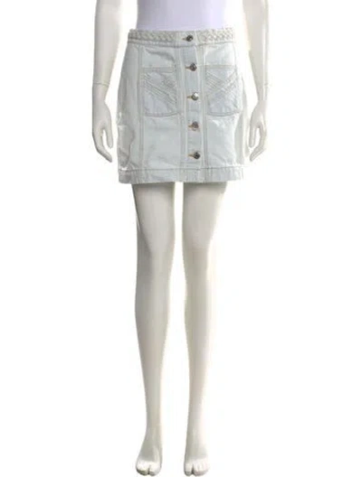 Pre-owned Veronica Beard Braided Accents Mini Skirt In Blue