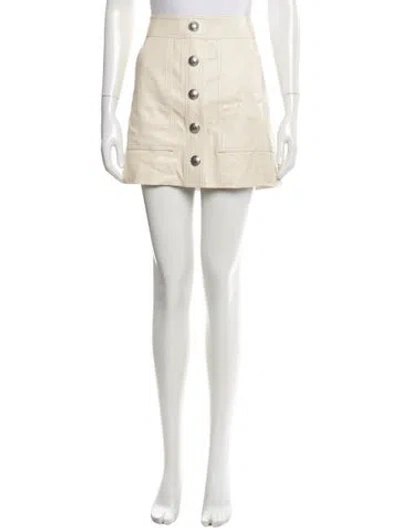 Pre-owned Veronica Beard Braided Accents Mini Skirt In Neutral