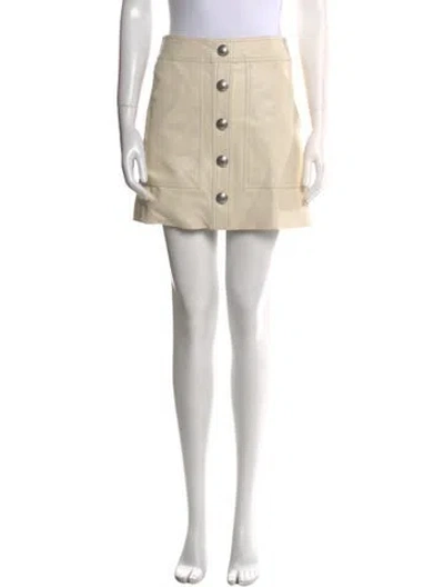 Pre-owned Veronica Beard Braided Accents Mini Skirt In Neutral