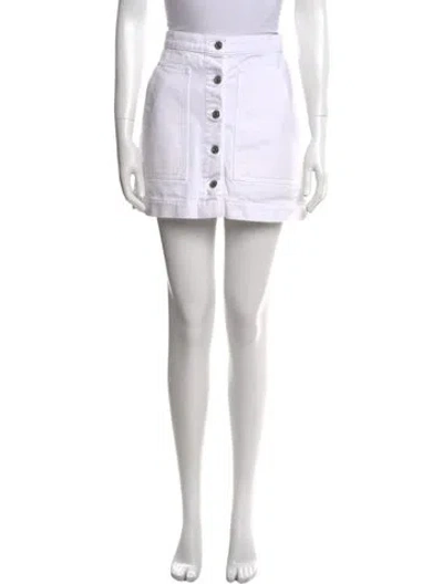Pre-owned Veronica Beard Braided Accents Mini Skirt In White