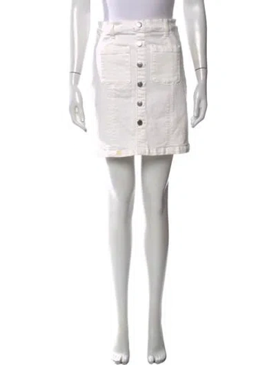 Pre-owned Veronica Beard Braided Accents Mini Skirt In White