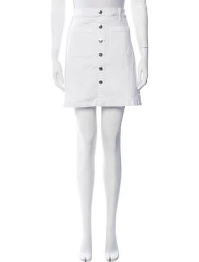 Pre-owned Veronica Beard Braided Accents Mini Skirt In White