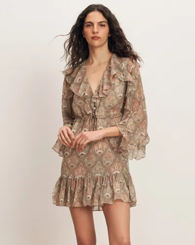 Veronica Beard Bram Silk Mini Dress In Multi