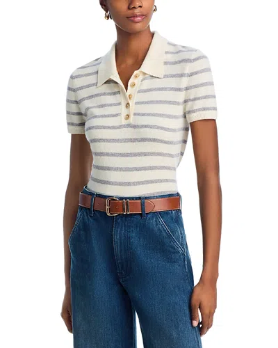 Veronica Beard Brandt Cashmere Polo In Beige
