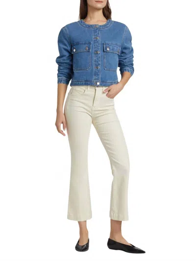 Veronica Beard Brandy Jacket With Quilted Lining In Blue