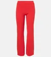 Veronica Beard Bray High-rise Slim Culottes In Poppy