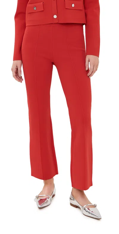 Veronica Beard Bray Knit Pants Poppy