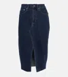 Veronica Beard Breves Denim Skirt In Blue