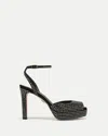 Veronica Beard Brianne Crystal Platform Sandal In Black
