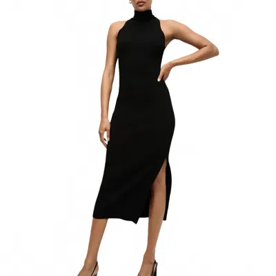 Veronica Beard Briggita Knit Halter Dress In Black
