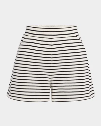 VERONICA BEARD BRIGHTON STRIPE PULL-ON SHORTS