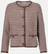 Veronica Beard Brisa Tweed Jacket In Brown